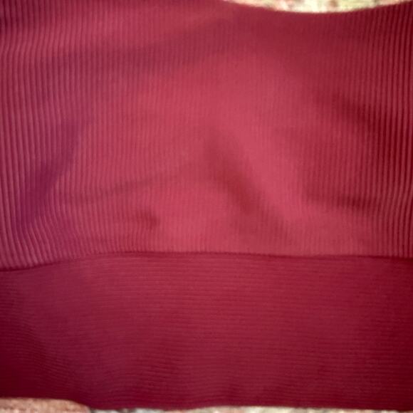 Beach Riot X REVOLVE Leah Ribbed Merlot Maroon Sports Bra Active Tiop - xs - Picture 5 of 5